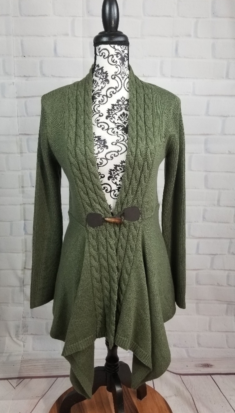Soft Surroundings asymmetrical hern sweater sz xs